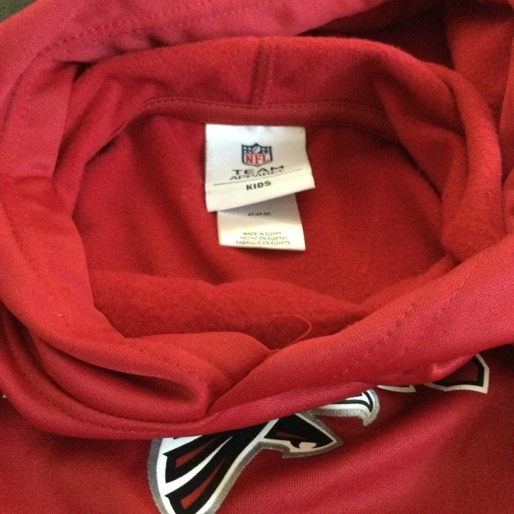 Atlanta Falcons NFL Team Apparel‎ Kids Hoodie Sweatshirt - Size 4T-4T-3X Red